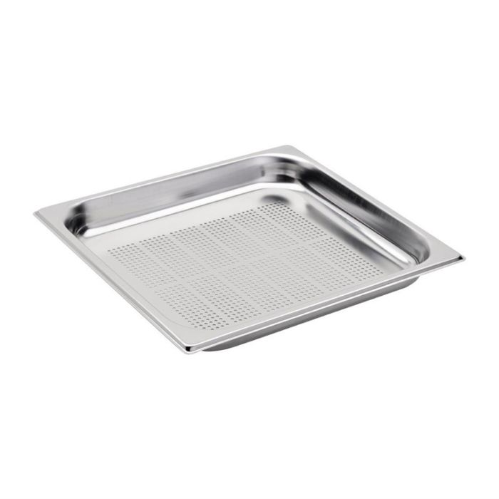 Bac Gastro Inox Perforé GN 2/3 - Profondeur 65 mm - Vogue – Image 1