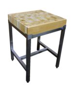 Billot Bois 500X500X100 MM sur Pietinement Inox – Image 4