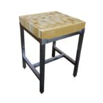 Billot Bois 500X500X100 MM sur Pietinement Inox – Image 3