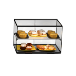 Vitrine Neutre Rectangulaire 2 Etagères en Verre Tremp sans LED - SAYL