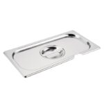 Couvercle Bac Gastro Inox GN 1/3 avec Encoche - Vogue – Image 3