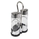 Ménagère Sel et Poivre en Verre et Inox - APS