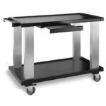 Chariot Cubic - Bois et Aluminium - 2 Plateaux - Pujadas