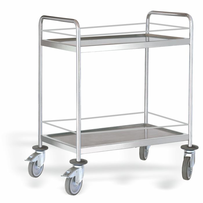 Chariot de Service 2 Plateaux avec Galerie L 880 mm - Pujadas – Image 1