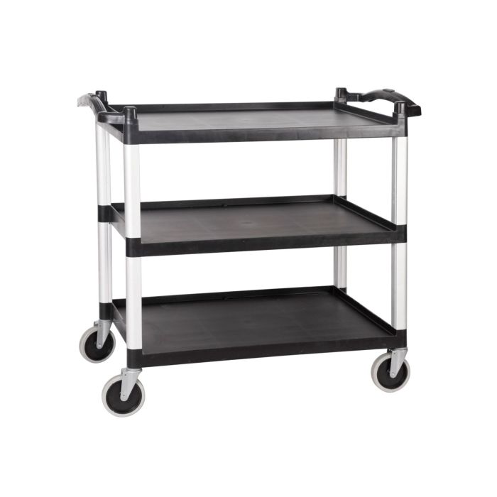 Chariot de Service Aluminium et Polypropylène – 3 étagères – Distform