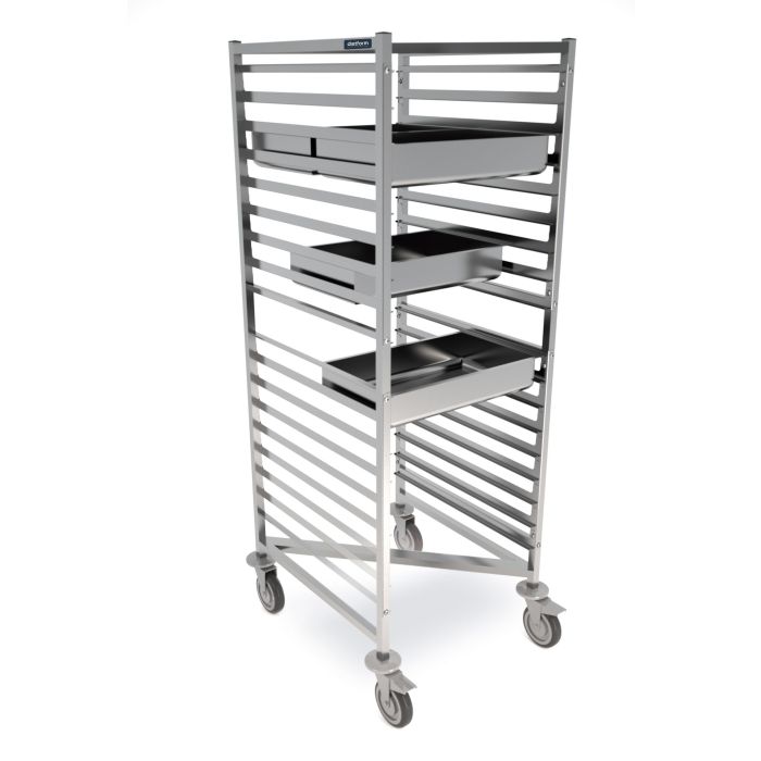 Chariot Inox Emboîtable GN 2/1 Renforcé - 18 Paires de Glissières - Distform – Image 1