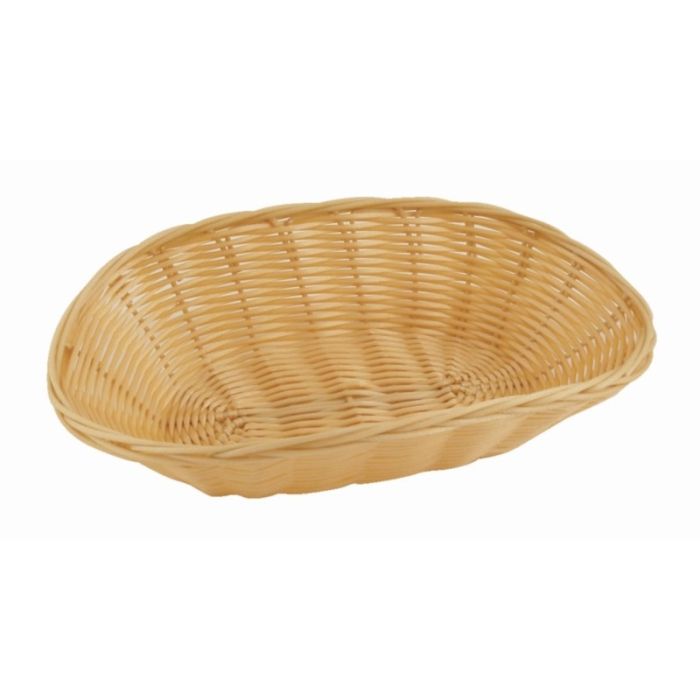 Corbeille ovale en osier polypropylène 230 mm - Lot de 6 pièces. – Image 1