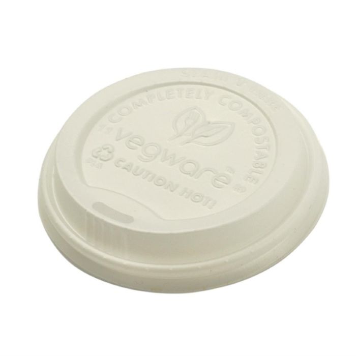 Couvercle Compostable pour Gobelets Jetables 225 ml Lot de 1000 - Vegware – Image 1