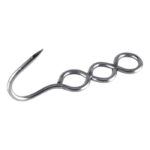 CROCHET EN ACIER INOX 304 POLI CROISE 3 TROUS - L2G – Image 2