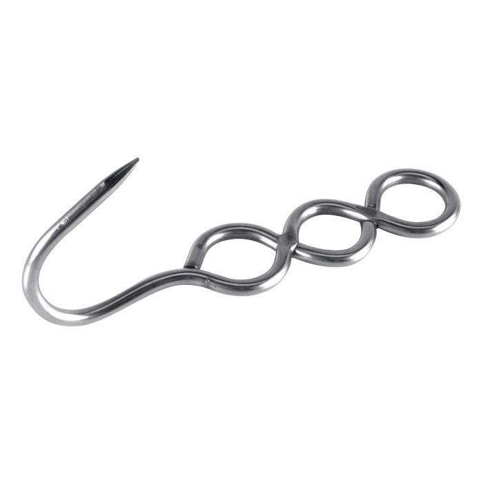 CROCHET EN ACIER INOX 304 POLI CROISE 3 TROUS - L2G – Image 2