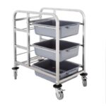 Chariot de cantine en acier inoxydable