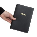 Porte-Menus en Simili Cuir Noir - Format A5 - Olympia – Image 3