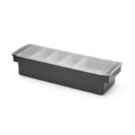 Boîte à ingrédients - 5 bacs Bar up Noir 480x150x(H)100 mm - Hendi – Image 3