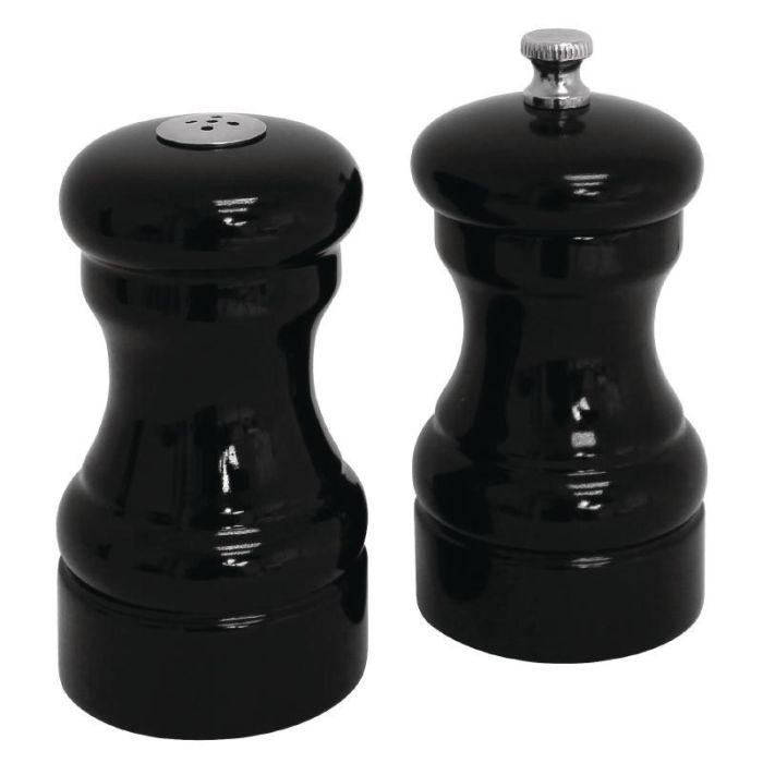 Ensemble Sel et Poivre en Bois Noir 100(h)mm - Olympia – Image 1