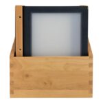 Carte Menus A4 de la gamme Wood (x20) plus BOX, 2  inserts inclus avec chaque menu (présente 4 pages A4) - Securit