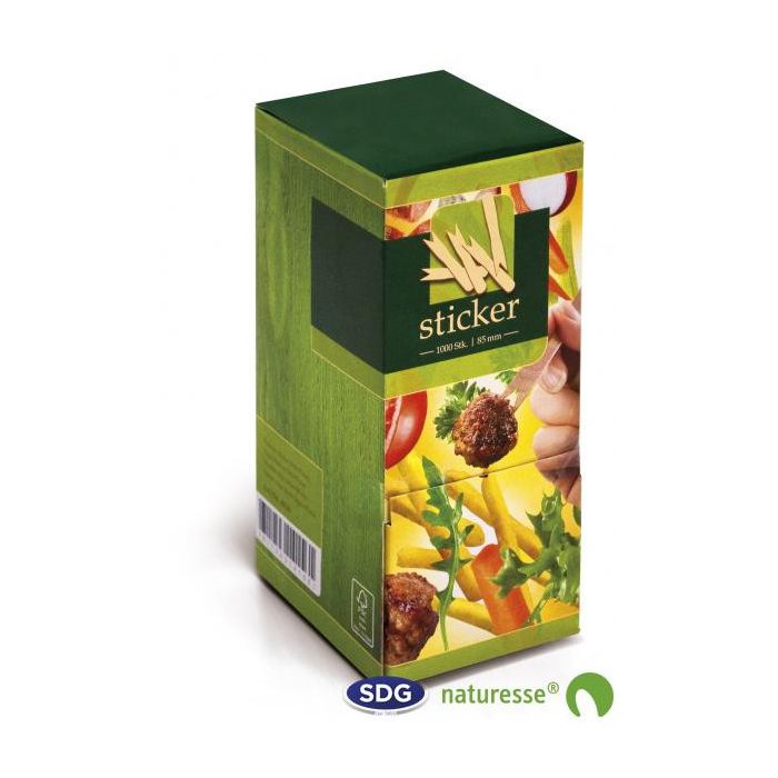 Fourchette Bois Naturel 8,5 cm avec Distributeur – SDG Lot de 10 000