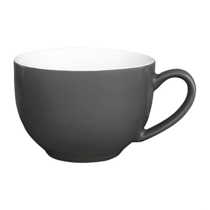 gk078_1 Tasse Cappuccino Grise 340ml Lot de 12 Olympia – Image 1