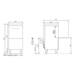 Lave-vaisselle surélevé avec pompe de vidange incorporée - panier 500 x 500 mm - Elettrobar – Image 5