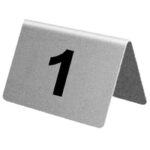 Lot de numéros de table en inox Olympia de 1 à 10 – Image 3