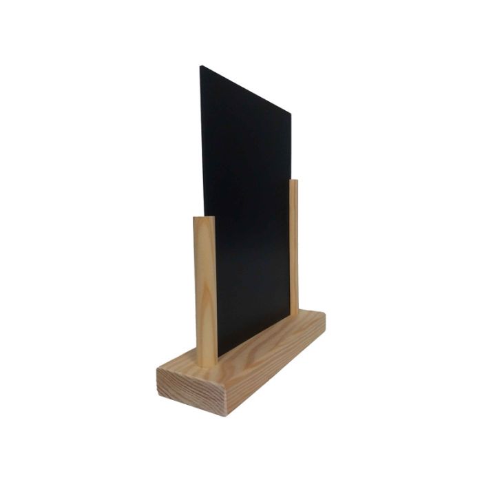 lstf55-brut-01_tkxatrzmc6lsazrn Porte menu de table en Bois brut avec ardoise format A4 - Interface PLV – Image 1