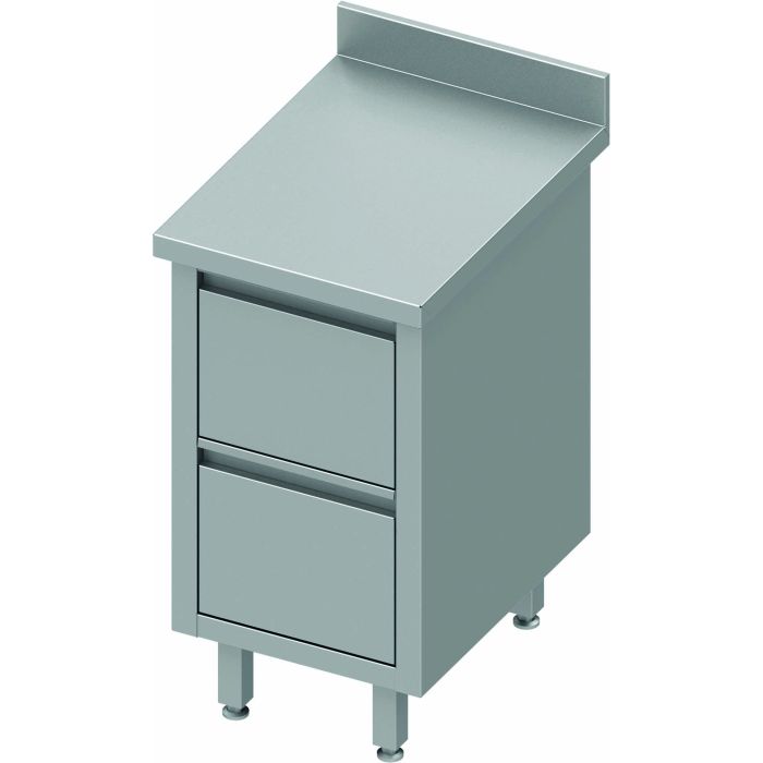 Meuble Bas Cuisine Inox Adossée et 2 Tiroirs - Gamme 800 - Stalgast – Image 3