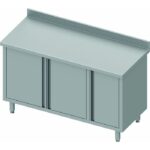 Meuble Bas Inox Avec Dosseret  & Cloison - Petit Placard à Droite - Gamme 600 - Stalgast – Image 5