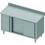 Meuble Bas Inox Avec Dosseret - Porte Battante à Gauche - Gamme 700 - Stalgast