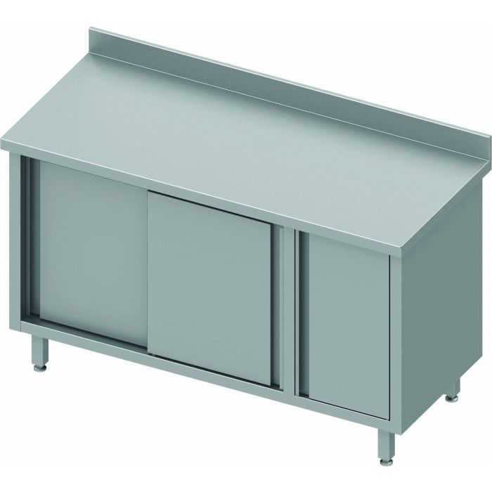 Meuble Bas Inox - Dosseret - Porte Battante à Droite & Coulissante - Gamme 800 - Stalgast – Image 3