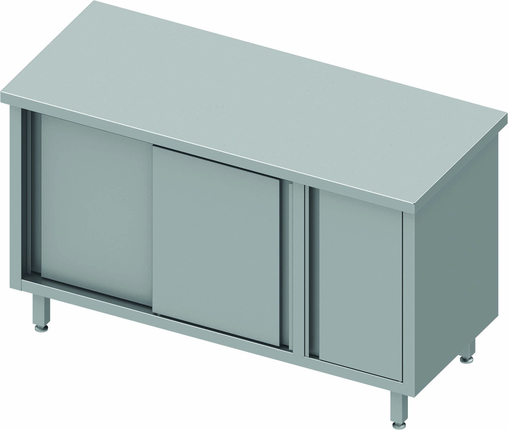 Meuble Bas Inox - Porte Battante à Droite & Porte Coulissante - Gamme 800 - Stalgast – Image 2