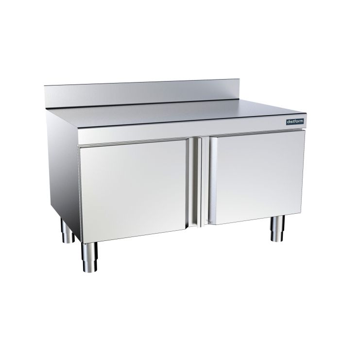 Meuble Inox P.700 avec Portes Battantes et Plan de Travail Mural - Distform – Image 1
