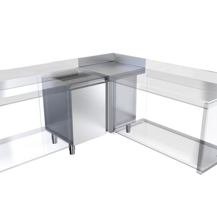 Module d'Angle 90º Gamme 600mm avec Plan de Travail à Droite - Distform – Image 1