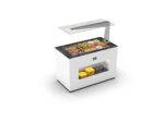 Buffet Réfrigéré Plaque Froide avec Bacs Protection Anti-Postillons - 1300x700 mm - SAYL – Image 4