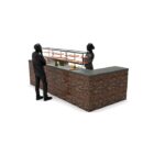 Vitrine présentoir neutre zeppelin avec étagère et trappe de service sans ou avec LED - L 555 / 920 mm - Sayl – Image 3