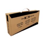Vitrine présentoir neutre zeppelin avec étagère et trappe de service sans ou avec LED - L 555 / 920 mm - Sayl – Image 5
