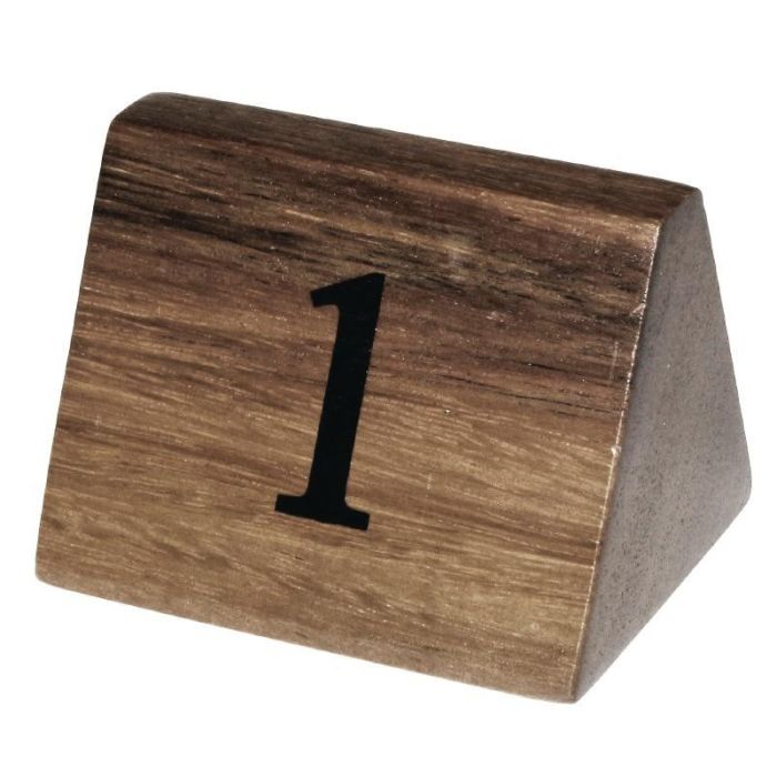 Numéros de table en bois Olympia - 1 à 10 – Image 1