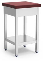 Billot de Boucher Inox et Polyéthylène Rouge - Fricosmos – Image 4