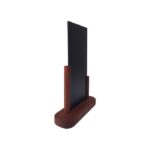 Porte menu de table en Bois acajou avec ardoise 20 x 10 cm - Lot de 2 - Interface PLV – Image 5