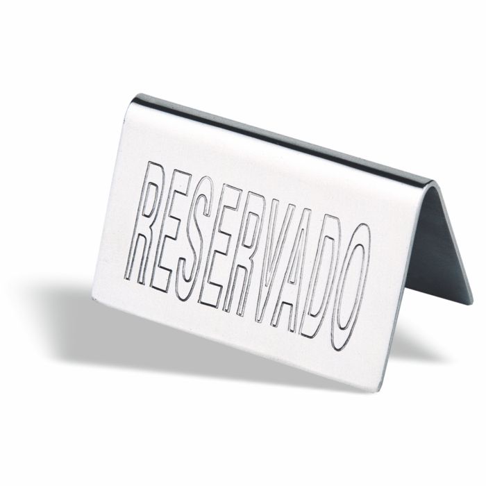 Plaque de Table Reservado en Inox 5 x 10 cm - Pujadas – Image 1