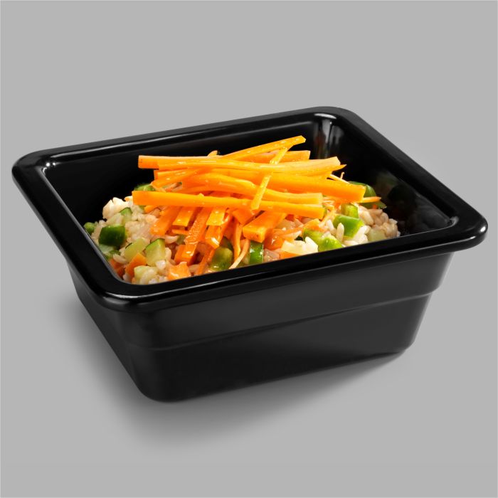 plat_en_melamine_noir_gn_16_h_65_a_100_mm_pujadas_14_2eef_5 Plat en Mélamine Noir GN 1/6 - H 65 à 100 mm - Pujadas – Image 1