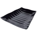 Plat Mélaminé Noir Ondulé Rectangulaire - L2G – Image 3