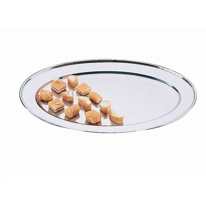 Plateau de service ovale en inox 505 mm - Olympia – Image 1