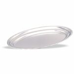 Plateau de Service Ovale en Inox à Bords Ronds 25 à 50 cm - Pujadas