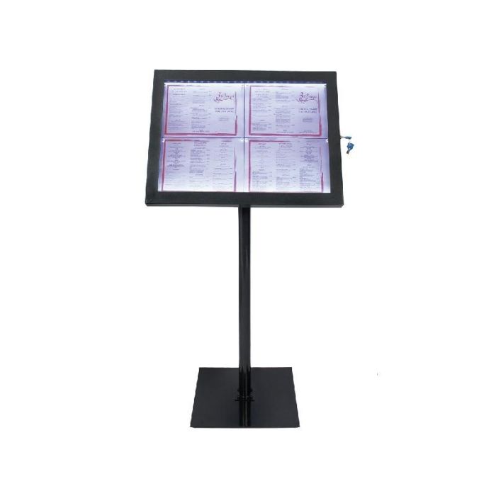 presentoir_menus_professionnel_eclaire_led_noir_securit_120_m_4_c623_5 Présentoir Menus Professionnel Eclairé LED Noir 1,20 m - Securit – Image 1