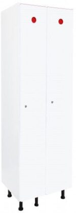 Armoire Vestiaire Monobloc PVC 2 Colonnes 2 Casiers  - L 2x300 mm – Image 2