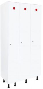 Armoire Vestiaire Monobloc PVC 3 Colonnes 3 Casiers  - L 3x300 mm – Image 2