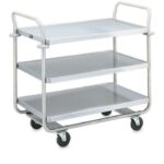 Chariot de Service Inox 3 Niveaux - 225Kg - Pujadas