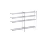 Rayonnage en Acier Inoxydable d'Angle Clayettes Perforées - 3060 à 3990 mm - 4 Niv - P500 - Distform – Image 5