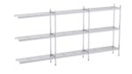 Rayonnage en Acier Inoxydable d'Angle Clayettes Perforées - 4090 à 4920 mm - 3 Niv - P400 - Distform – Image 2