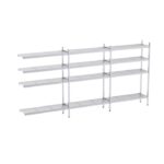Rayonnage en Acier Inoxydable d'Angle Clayettes Perforées - 4090 à 4920 mm - 4 Niv - P400 - Distform – Image 5