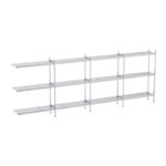 Rayonnage en Acier Inoxydable d'Angle Clayettes Perforées - 5020 à 5920 mm - 3 Niv - P400 - Distform – Image 3